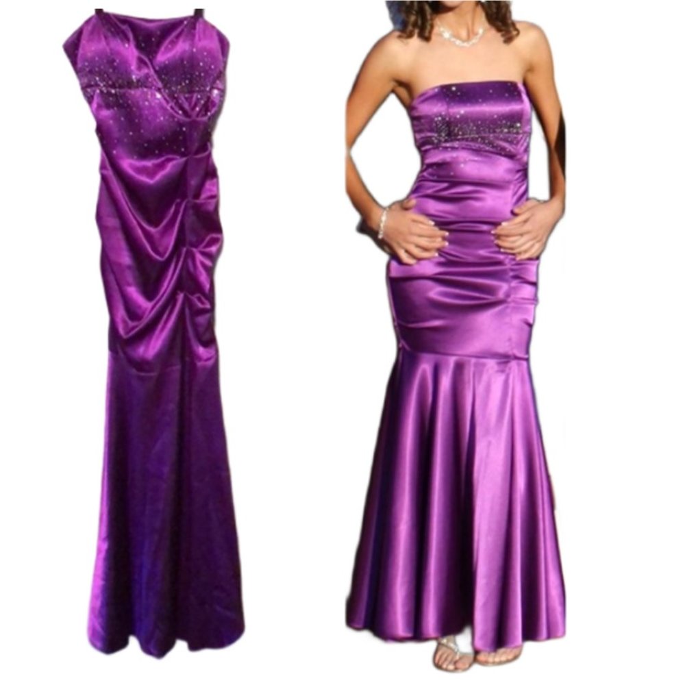Cache Violet Purple Prom Dress - Picture 2 of 11